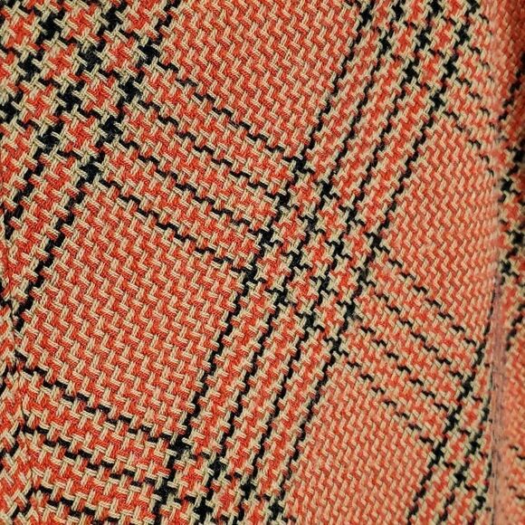 Vintage Disco Orange/Black Woven Polyester High Waist Slacks Pants Sz M/L? 623 - Picture 7 of 9